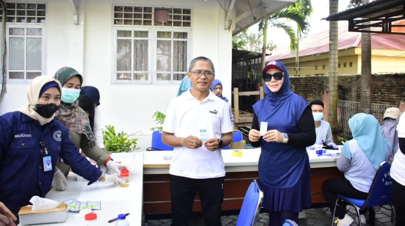Gelar Senam Aerobik dan Tes Kesehatan saat Kegiatan GERMAS, Ismail Apresiasi Bapppeda
